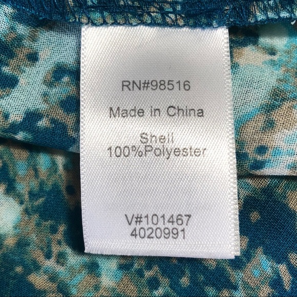 Coldwater Creek Large sheer Button Front blouse - Picture 6 of 6